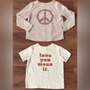 Set of Little Co. Neutral Shirts, 4t